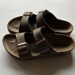 Birkenstock Arizona Kids BS Mink Dark Brown Sandals with Buckles size 33 US 2.0